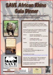 SAVE rhino night invite