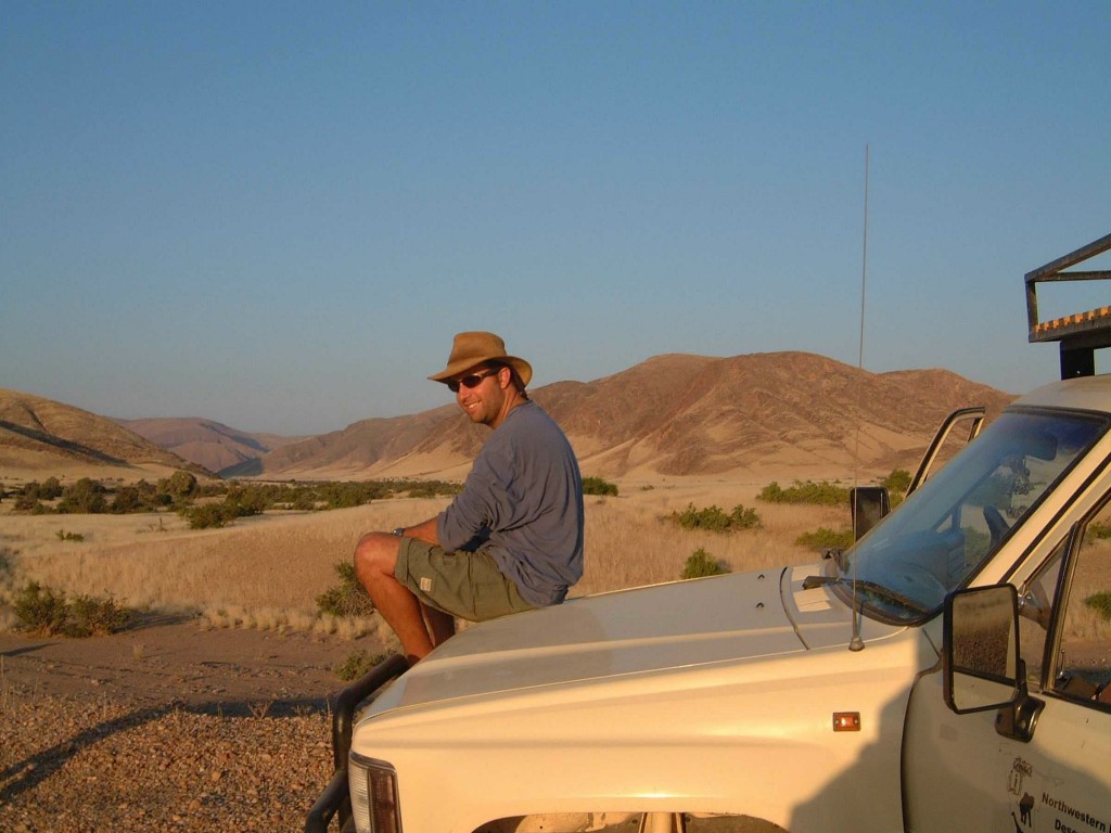 Giraffe conservationist Julian Fennessy at home in Namibia